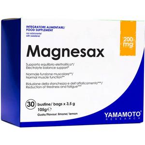 YAMAMOTO RESEARCH Magnesax - 30 bustine di Magnesio bisglicinato al Limone, alta biodisponibilità e assorbimento