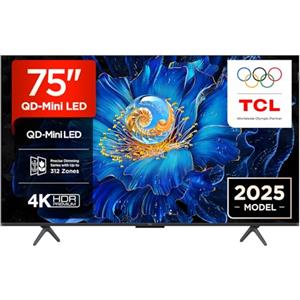 TCL 75C61KS TV LED QD-Mini da 75'', 4K UHD, Smart Google TV con Dolby Atmos