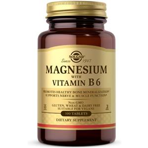 Solgar Magnesio Ossido con Vitamina B6 - 100 Compresse per Digestione e Benessere