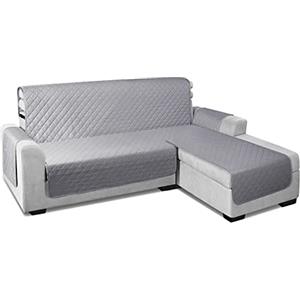 TAOCOCO Copridivano impermeabile con Penisola(L 200cm),Copridivano con Elastico, per Soggiorno, Antiscivolo, per Animali Domestici,Gatti, Cani,Bambini che Giocano (Grigio Scuro)