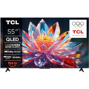 TCL 55T6C 55'' QLED TV 4K HDR, FireTV (SmartTV con Dolby Vision e Atmos, HDR10+, Premi e Chiedi ad Alexa)