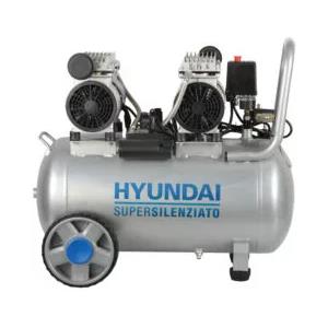 Hyundai Compressore Silenziato 50L 3HP Oil-Free - Potente e Versatile per Usi Casalinghi e Hobbistici