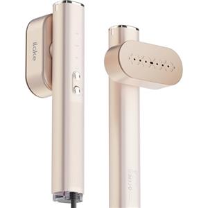 iLAKE Piastra a vapore per vestiti, 100 - 240 V Dual Voltage Travel vapore, 1000 W e 120 ml, per viaggi d'affari a casa, oro rosa