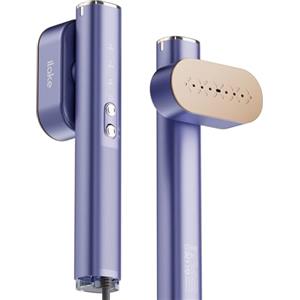 iLAKE Piastra a vapore per vestiti, 100 - 240 V Dual Voltage Travel vapore, 1000 W e 120 ml, per viaggi d'affari a casa, blu