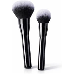 MIMOX 2 pennelli grandi per cipria, pennelli professionali per trucco, cipria, pennello per trucco, pennello per fard, pennello per contorno, set per bronzer, blush, correttore