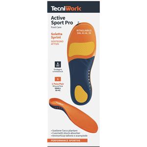 TecniWork Active Sport Pro - Solette 39-41 con sostegno semi-rigido per massimo comfort e ammortizzazione