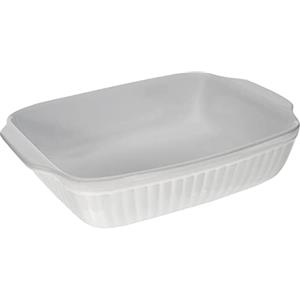 HOME 0 Pirofila Rettangolare 33,5X24X8 Pentole E Preparazione Cucina, Bianco
