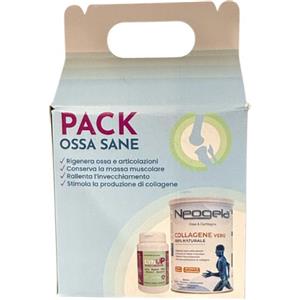 ZETA 92 Srl Pack Ossa Sane: Neogela Collagene Vero 400g e Lynup Multivitaminico 80 Capsule per il Benessere delle Ossa