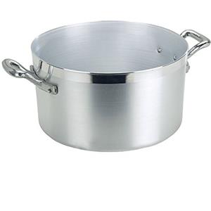 Agnelli Casseruola Alta 34 cm in Alluminio Grigio con 2 Manici - Compatibile con Gas e Piani Elettrici