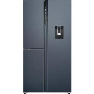 Haier HSPR79F18EWMB - Frigorifero americano no frost, 573 litri, nero, classe energetica E