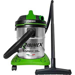 Ribimex Aspiratore per Solidi e Liquidi Aspirix, Bidone Aspiratutto da 20 L, Potenza 1200 W, con Filtro HEPA Lavabile, Funzione Soffiante, Galleggiante Integrato, Accessori Inclusi - PRASP20IT