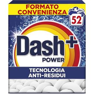 Dash Detersivo Per Bucato In Polvere, 52 Lavaggi, Tecnologia anti residui, rimuove le macchie, efficace a cicli brevi e a freddo