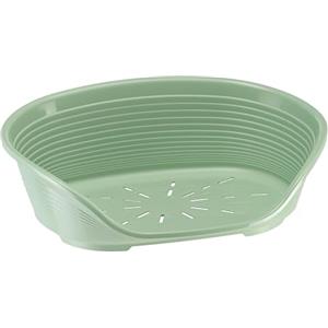 Ferplast Cuccia per Cani e Gatti Cuccia Cani extra small 100% plastica riciclata Lettino per Cani lavabile traspirante e antiscivolo Siesta Deluxe, 49 x 36 x 17,5 cm., Verde