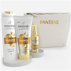 Pantene Pro-V Miracles Set Regalo Beauty Case + Linea Rigenera & Protegge Shampoo 250ml, Balsamo 200ml, Olio 100ml, Per Capelli Deboli E Danneggiati