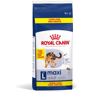 Royal Canin Maxi Adult Crocchette per Cane - Alimento Completo per Cani Adulti di Taglia Grande, 15 kg 3 kg GRATIS