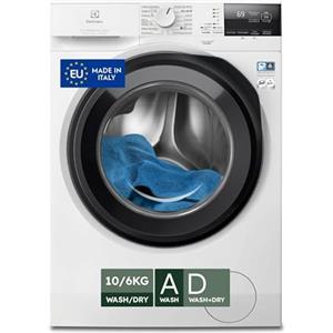 Electrolux EW7W2106G Lavasciuga DualCare 700 con Tecnologia SensiCare+, 10 kg Lavaggio e 6 kg Asciugatura, 1551 Giri al Minuto, Lavaggio Rapido e Cesto CareDrum, 847x597x636 mm, Classe D, Bianco