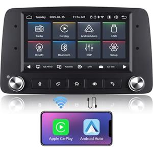 MAVYULQEF Autoradio Linux Avvio Lampo Compatibile Fiat Panda 169 2003-2012 | Installazione Rapida | CarPlay/Android Auto Wireless/FM/AM/RDS/USB | DSP 100W |