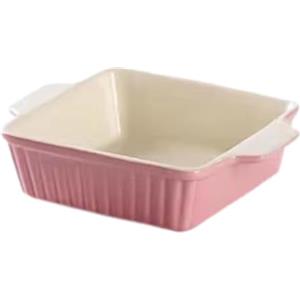rockible Pirofila in Ceramica Pirofile in Porcellana con Manici Accessori da Cucina Casseruole per Forno per Forno a Microonde, Piazza