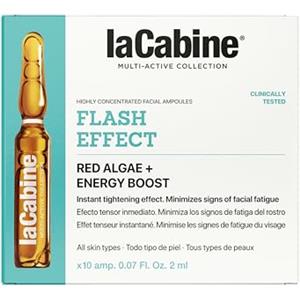 La Cabine LaCabine Fiale Flash Effect 10 x 2 ml | Siero viso effetto lifting in 1 minuto | Fisso trucco 8 ore | Rassoda e leviga la pelle | Anti-affaticamento con Taurina Vegetale