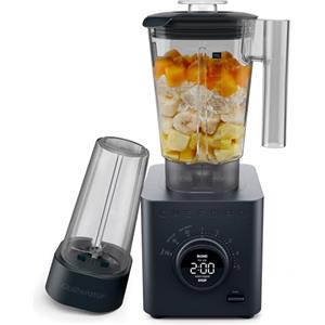 Chefman Obliterator 1.2L 1350W Frullatore Smoothie, Trita Ghiaccio, Noci e Frutta Congelata, Lama in Acciaio Inox, Funzione Auto Mix, Con Barattolo da Viaggio da 600ml - Midnight