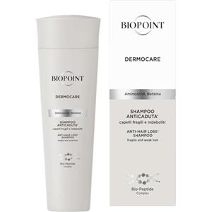 Biopoint Dermocare - Shampoo Anticaduta con Aminoacidi e Betaina per Capelli Fragili e Indeboliti, Deterge con Delicatezza, Fortifica e Volumizza, Favorendone la Vitalità, 200 ml