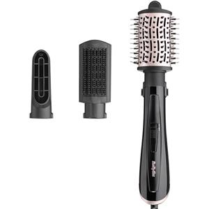 BaByliss AS128E Spazzola ad aria Style Smooth 1000W, Asciuga, modella e crea volume, tutto in uno, funzione ionica anti-crespo, 3 accessori