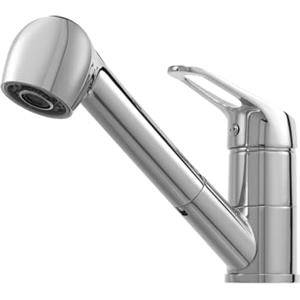 YUANNY - Rubinetto da cucina estraibile, con doccetta estraibile, 2 tipi di getto ad alta pressione, miscelatore monocomando in ottone per cucina