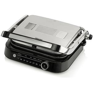 Hisense Bistecchiera Elettrica Grill HCG2100S, Piastre Removibili, Apertura 180°, Controllo Temperatura, Programmi Automatici, Indicatori Luminosi e Sonori, 2100 W