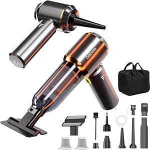 DiliDala Aspirabriciole Senza Fili, 28000PA Aspirapolvere Auto, Aspirazione a 3 Velocità 270000 U/min, 4-in-1 Aspiratore e Soffiatore con Motore Brushless per Casa/Auto/Peli di Animali Aomestici