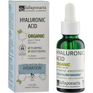 LASAPONARIA La Saponaria | Siero facciale certificato biologico con acido ialuronico puro ed estratti naturali, idratante, riempitivo e antietà, pelle luminosa, morbida e tonica, 30 ml