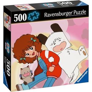 Ravensburger Puzzle 500 Pezzi Hello Spank - Puzzle Adulti +14 anni, 49 x 36 cm, Puzzle per Adulti Effetto Nostalgia, Collezione 80s Mania, Idee Regalo
