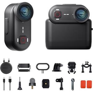 Apexcam K80 Mini Action Cam,POV Camera Con Memoria Integrata da 128GB,4K WiFi EIS Mini Body Cam Sportiva Portatile Vlogging Camera,10M Fotocamera Subacquea,Videocamere Montate sul Corpo e Accessori