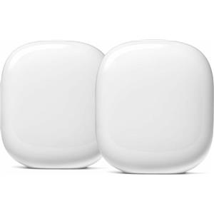 Google Nest Wifi Pro - Sistema WLAN (2 router) - fino a 220 metri quadrati - rete - GigE, 802.11ax (Wi-Fi 6E)