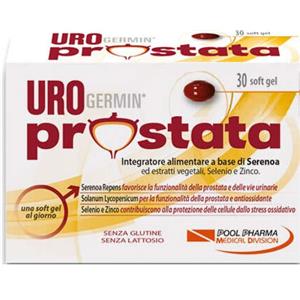 Pool Pharma Urogermin Prostata 30 Softgel - Integratore per la Salute della Prostata con Serenoa Repens, Avocado, Pomodoro, Selenio e Zinco