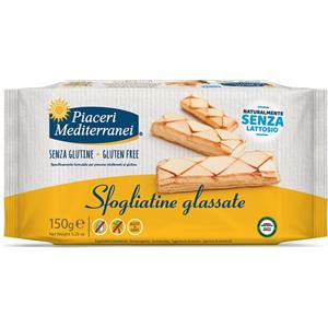 EUROSPITAL SpA Piaceri Mediterranei Sfogliatine Glassate 150g - Biscotti Croccanti con Gusto di Albicocca e Senza Glutine