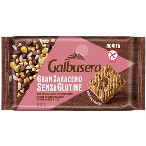 Galbusera Biscotti Frollini Gran Saraceno Senza Glutine con Gocce di Cioccolato - 260 g