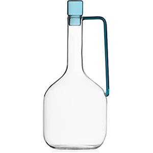 Ichendorf Milano Brocca Trasparente con Tappo Petrolio | Collezione Liberta | 135 cl | Vetro Borosilicato | Fatto a Mano