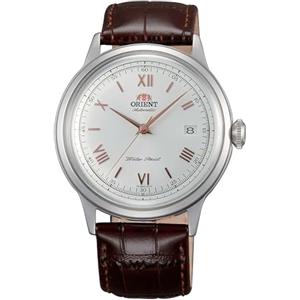 Orient Classic Bambino V2 - Orologio Uomo Automatico a Carica Manuale Elegante Cinturino In Pelle Marrone Cassa In Acciaio Quadrante Grigio - TAC00008W0 AC00008W
