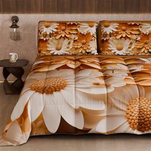 PETTI Artigiani Italiani - Trapunta Invernale, Piumone Invernale, Trapunta Matrimoniale Double Face Tinta Unita e Stampa Digitale Floreale 05 2, 100% Microfibra, Made in Italy