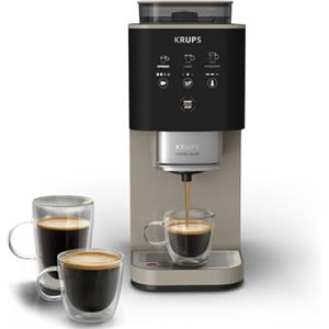 Krups Coffee Crush Extra, Macchina da Caffè Automatica, Super Compatta, Ingombro Minimo, 3 Livelli di Macinatura per Caffè in Grani, Intensità, Lunghezza e Temperatura Regolabili, 1370 W, Chai, SA402A