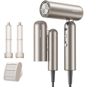 DREAME Pocket Neo Asciugacapelli Tascabile ad Alta Velocità, Pieghevole in 3 Forme, con Soli 300 g di Peso, Motore da 110,000 giri/minuto, 300 Milioni di ioni negativi/cm³, Oro