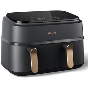 Philips Ped Philips Serie 3000 Airfryer doppio cestello, friggitrice ad aria da 9.0L, 12 metodi di cottura, App per ricette NA352/00