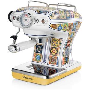 Ariete 1389 Macchina da caffè Positano, 850W, Capacità serbatoio 0,9L, Filtro ½ tazze, Vassoio raccogli goccia, Cappuccinato