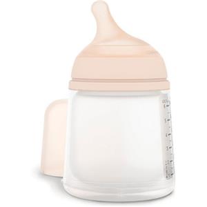 Suavinex Biberon Anticolica in Silicone Flusso Lento 180ml 0 mesi con Sacchetto Interno Anti-Colica