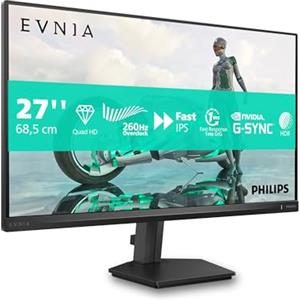 Philips Gaming Monitor 27M2N3500PF 27 pollici, , 2560x1440, WQHD, 260Hz, Fast IPS Panel, 0.5ms MPRT, , (HDMI1x 2.0 DP 1x 1.4) Adaptive Sync, HDR10, G-Sync Compatible, Grigio Scuro