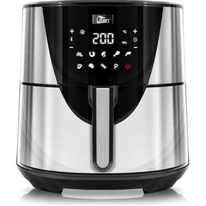 Uten Friggitrice ad Aria Calda 7,5 Litri, Friggitrice Senza Olio XXXL, 1700W Air Fryer, LED Touch Screen, Tempo Temperatura Regolabili, Senza PFOA&BPA
