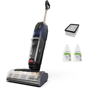 Bissell CrossWave HydroScrub, Aspirapolvere e lavapavimenti senza fili, potente pulitore multisuperficie per pavimenti, autonomia di 45 minuti, con pulizia dei bordi, faretti a LED, 4283N