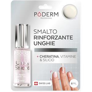 PODERM - Smalto rinforzante unghie BIOTINA SILICIO KERATINA - Rinforza e ripara le unghie danneggiate, indebolite o fragili dal semipermanente o dall'invecchiamento - Mani e Piedi - SWISS MADE