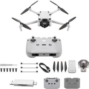 DJI Mini 3 - Mini drone con fotocamera leggero e pieghevole con video in 4K HDR, autonomia di 38 minuti, Riprese verticali native e funzioni intelligenti, C0 (Lettore di schede)
