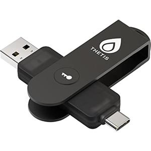 Thetis Chiave di sicurezza Pro FIDO2, autenticazione a due fattori, chiave di sicurezza FIDO NFC, doppia porta USB A + tipo C per protezione multi fattore (HOTP) in Windows/MacOS/Linux,Gmail,Facebook